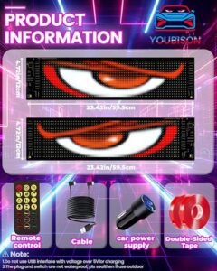 Led Eyes for Cars/Trucks/SUVs/RV Windshield with APP Control