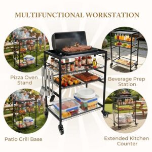 Adjustable Shelves & S-Shaped Hooks for Outdoor Cooking