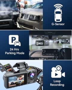 3 Channel Dash Cam with G-Sensor