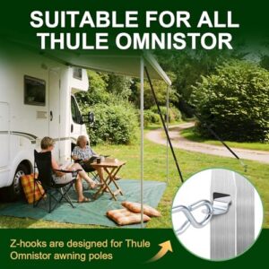 Motorhome Awning Storm Protection with 37CM Premium Ground Anchors and Springs