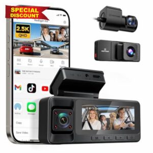 REDTIGER 2.5K 3 Channel Dash Cam with WiFi