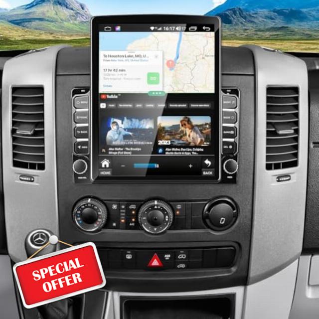 4G+64G Android Car Stereo for Mercedes Benz Sprinter 2007-2018 with Wireless Carplay Android Auto