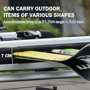 Aluminum Snowboard Rack for Car Roof with Lock & Rubber Padding