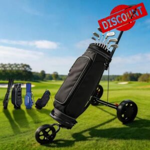 Golf Trolley 3 Wheel: Golf Trolleys Foldable Lightweight Aluminium with Non-Slip Handle