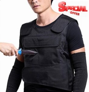 YD Body Anti Knife Stab Front and Back Proof Concealed Vest - Free Knife Proof Cut Resistant Work Gloves (Protection Vest)