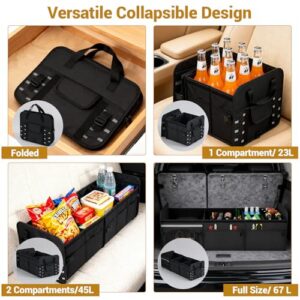 Multi-Compartment Storage Box for Car SUV (67L