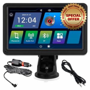 Simply Auto 7 Inch Smart In-Car Display – Wireless Apple CarPlay & Android Auto