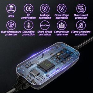EV Charger 3 Pin to Type 2 Charging Cable 10A Electric Car Charger IP 65 For EVS And PHEVS