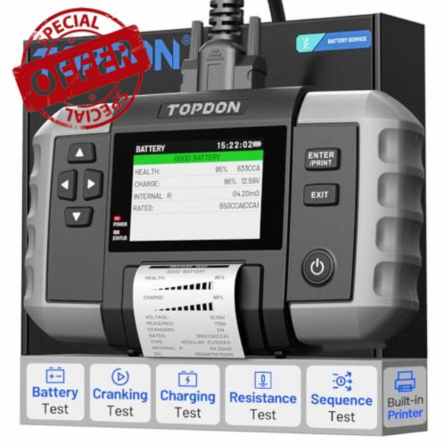 TOPDON Car Battery Tester BT600 Plus