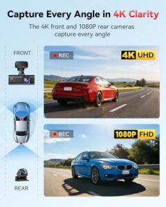 2160P/FHD Car Dash Camera with Precise GPS