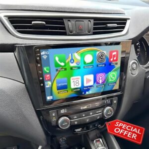 Android 14 Double Din Car Stereo for Nissan Qashqai J11 2013-2017 with CarPlay Wireless Android Auto Sat Nav 10 Inch HD Touch Screen Car Radio Head Unit GPS WiFi FM RDS Bluetooth SWC Backup Camera