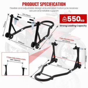 Heavy-Duty Motorcycle Rear and front Wheel Lift