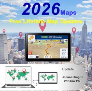 7-Inch Car GPS with 2026 Maps Free Lifetime Updates