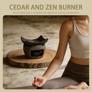 Cedar and Zen Burner With Tealight Holder for Calm Meditation