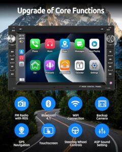 7 Inch Touchscreen with Bluetooth FM RDS GPS WiFi