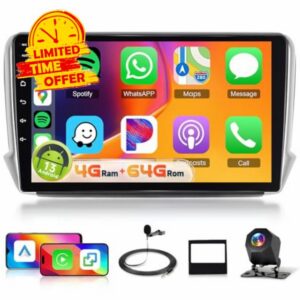 4G+64G Car Radio Stereo for Peugeot 208 2008 2013-2017 with DSP Wireless Carplay Android Auto GPS WiFi