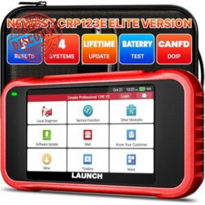 LAUNCH OBD2 Scanner CRP123E V3.0 Car Diagnostic Tool with Engine ABS SRS Transmission OBD Scanner with 7 Reset Service Oil/EPB/SAS/BMS/Throttle/Battery Reset DPF Regeneration Auto Vin Free Update | Cover 10000+ Cars