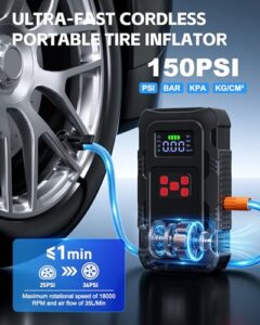 12V Battery Booster (10L Gas/8L Diesel) Jump Pack with LED Light