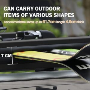 Aluminum Snowboard Rack for Car Roof with Lock & Rubber Padding