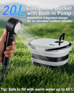 Ipx8 Waterproof 13000mAh Rechargeable Portable Shower