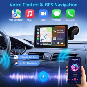 Portable HD Touchcreen Car Stereo with Bluetooth 5.3/FM/AUX