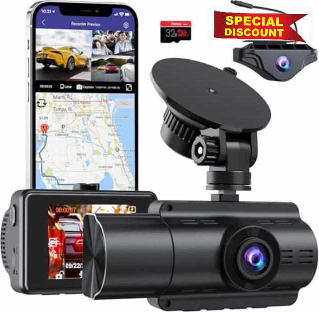 4K Dash Cam Front and Rear