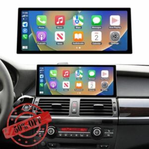 Road Top 12.3 Inch Ultra-Narrow CarPlay Screen for BMW X5/X6 Series E70/E71 with CIC System(2009-2014 Year)