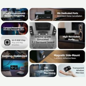 Gaming External Sound Card Microphone/USB Input
