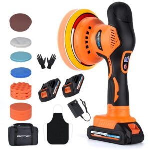 6IN 6 Speed 2*21V 2.0Ah Batteries | 6 variable speed adjustment with 2 21V 2.0Ah batteries. 6-inch pad ideal for car polishing
