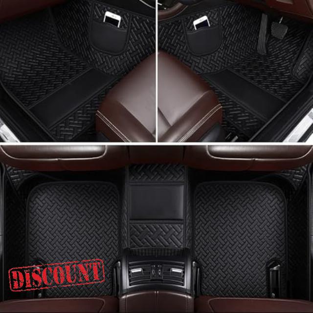 Custom 3D Leather Mats for RHD Jaguar XE/XF/XJ/XJL/E-Pace/F-Pace/I-Pace/F-Type (2003-2025) - Logo/Image Customization
