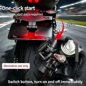 Durable Metal Motorcycle Fold License Plate Flippe