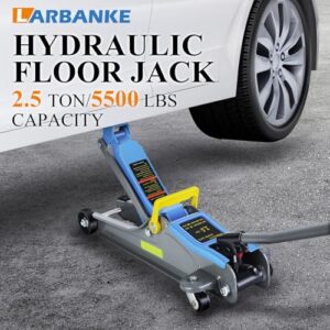 2.5 Ton Capacity Hydraulic Floor Jack with Portable Handle and Reflective Tape