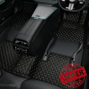 Custom Car Floor Mats for Mercedes-Benz A B C E G CL CLA CLE CLK CLS ML AMG-GT EQA EQB EQC EQE EQS GLA GLB GLC GLK GLS SL SLC SLK S R (sedan/SUV/Truck) Luxury Carpets (Black White)