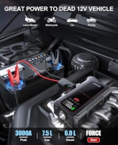 12V Jump Box with Jump Leads for 7.5L Gas/6.0L Diesel Engines