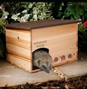 Safe & Secure Predator Proof Outdoor Habitat Roof Cover and Full Wood Flooring - Best Pet Garden Hedgehogs Wooden Hide House