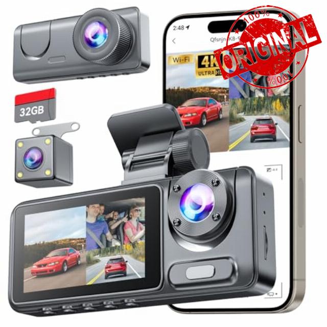 Dash Cam Front and Rear with 32GB SD Card