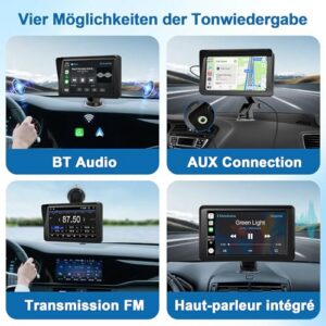 7" Portable Car Audio with Backup Camera