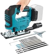Cordless Jigsaw for Dewalt 18V 20V, 400W 2900RPM Electric Orbital Jigsaw Cut Off Tool, 3 Orbital ...