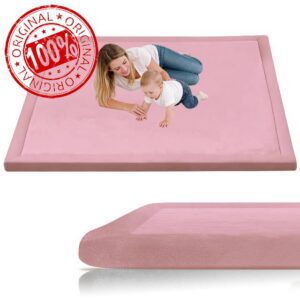 Large Kids Crawling Play Mat 90 x 100 cm Rose Red Baby Play Mat