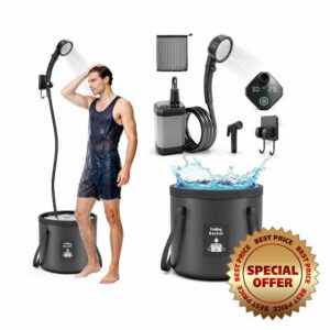 FOTSHARER Portable Shower for Camping with Shower Head 3 Spray Modes