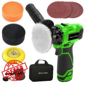 Cordless Mini Car Polisher Kit with 2 Speed Settings