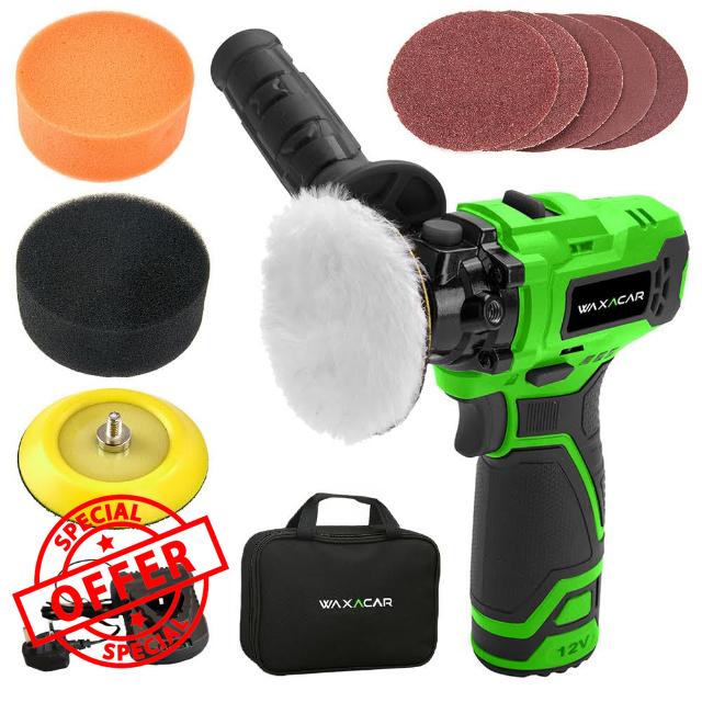 Cordless Mini Car Polisher Kit with 2 Speed Settings