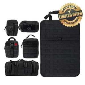 Tactical Car Seat Organizer with 5 Detachable Bag