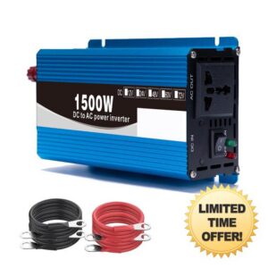 72V to 120V 1500W Pure SINE Wave Inverter Charger DC Input 12V/24V/48V/60V to AC Output 110V/220V