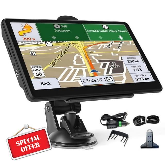 Vassco Sat Nav-GPS Satnav 7 Inch 2026 UK EU Maps Free Update 12 GPS Channels Lane Assist Voice Guidance Lorry Va