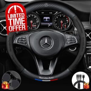 Steering Wheel Cover Compatible with Mercedes-Benz