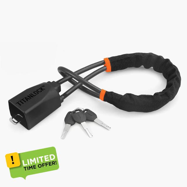 TitanLock Steering Wheel Lock – Anti-Theft Car Security Device with 5mm Steel Cable