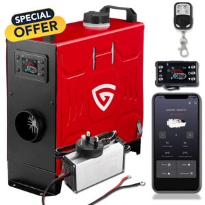 8KW Diesel Air Heater 12V/24V All-in-One with Bluetooth App & Remote Control