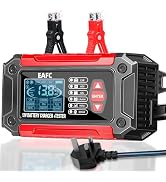EAFC 12-Amp Car Battery Charger, 12V/12A Smart Fully Automatic Battery Charger with Temperature C...