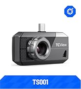 Handheld thermal imaging camera TC005 model with pistol grip design, featuring color display screen and ergonomic form factor.